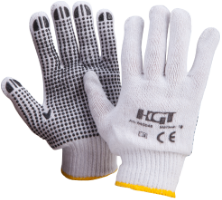 Knitted Garden Gloves with Black Dots