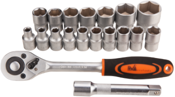 Socket Set with Accessories (19 Pcs) EvoTools®