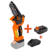 Cordless brushless mini chainsaw kit with 2 batteries and charger MAX 20V ONE EvoTools®