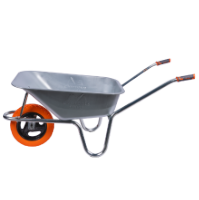 Galvanized Wheelbarrow with PU Wheel and Metal Rim Type P EvoTools +Plus® / T: 85