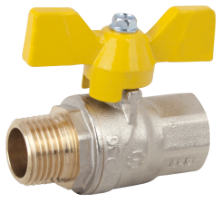 Gas Ball Valve with Butterfly Handle F-M