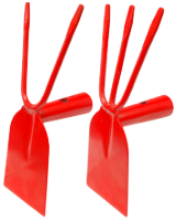 Hand Hoe with Fork, Red