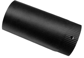 Enameled Matte Stove Pipe / D[mm]: 130; L[mm]: 900; T: Black